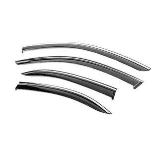 Sivuikkunan tuulisuojat kromilistalla Niken Luxury (SD, 4 kpl) Mercedes C-sarja W204 2007–2015 kuva 2