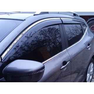 Ikkunatuuliohjaimet kromilistalla Niken Luxury (4 kpl) Nissan Qashqai 2014–2021 kuva 4