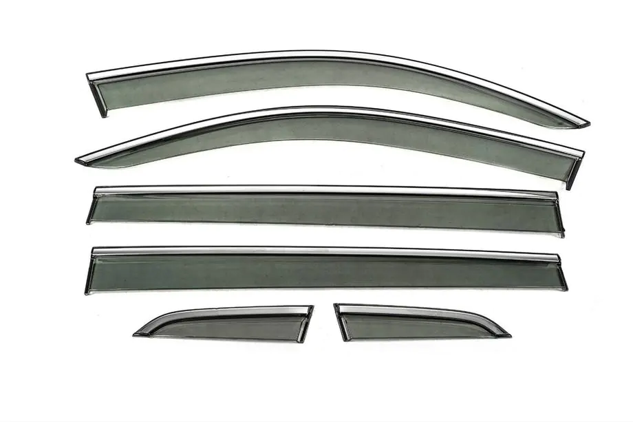 Volkswagen Tiguan 2016–2023 Sivulasien tuuliohjaimet kromilistalla Niken Luxury (Long, 6 kpl) Image