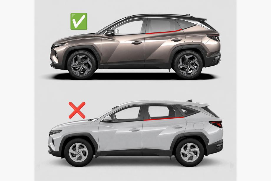 Hyundai Tucson NX4 2021– Ikkunatuuliohjaimet, uramalli Niken Luxury (4 kpl) Kuva 5