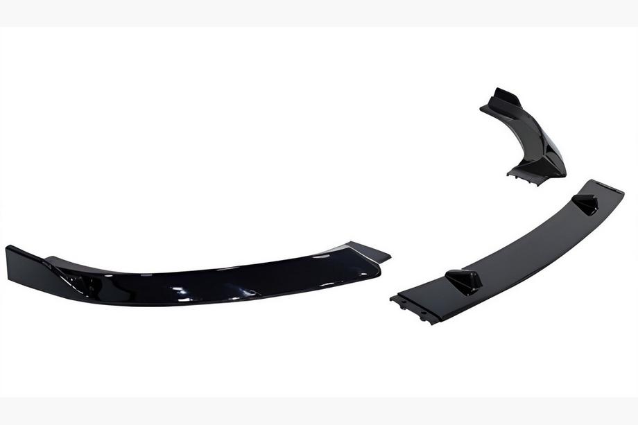 Audi A3 2012–2020 Etupuskurin lip spoileri DPT V-1 (kiiltävä musta, 3 kpl) Image