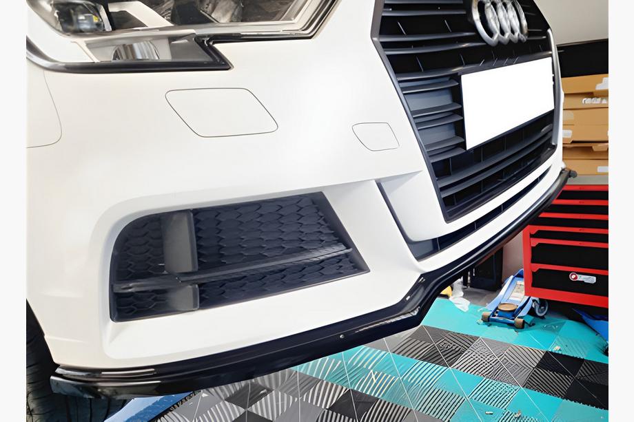 Audi A3 2012–2020 Etupuskurin lip-spoileri DPT V-2 (kiiltävä musta) Image