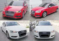 Audi A3 2012–2020 Etupuskurin lipa/splitteri DPT V-3 (Sedan/HB, kiiltävä musta) kuva 8