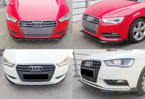 Audi A3 2012–2020 Etupuskurin lipa/splitteri DPT V-3 (Sedan/HB, kiiltävä musta) kuva 1