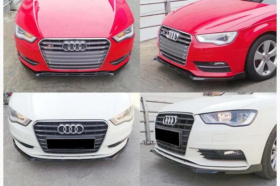 Audi A3 2012–2020 Etupuskurin lipa/splitteri DPT V-3 (Sedan/HB, kiiltävä musta) Image