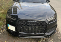 Audi A4 B9 2015–2024 Etuhelman lip-lippa DPT V-1 (S-Line, 2015-2019, kiiltävä musta) kuva 6