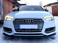 Audi A4 B9 2015–2024 Etuhelman lip-lippa DPT V-1 (S-Line, 2015-2019, kiiltävä musta) kuva 5