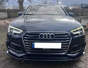 Audi A4 B9 2015–2024 Etuhelman lip-lippa DPT V-1 (S-Line, 2015-2019, kiiltävä musta) kuva 4
