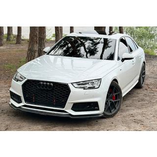 Etuhelman lip-lippa DPT V-1 (S-Line, 2015-2019, kiiltävä musta) Audi A4 B9 2015–2024 kuva 1