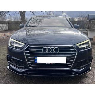 Etuhelman lip-lippa DPT V-1 (S-Line, 2015-2019, kiiltävä musta) Audi A4 B9 2015–2024 kuva 4