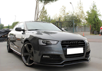 Audi A5 2007–2015 Etupuskurin lippoileri DPT (S-Line, 2011-2015, kiiltävä musta) kuva 1
