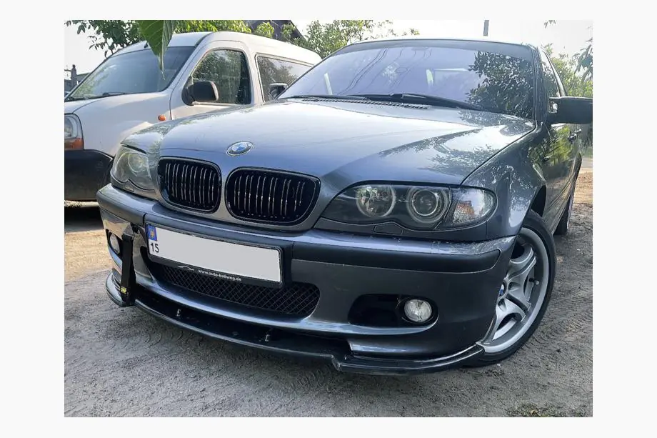 BMW 3-sarja E46 1998–2006 DPT V-1 etulippa (M Sport -malleihin, kiiltävä musta) Kuva 8