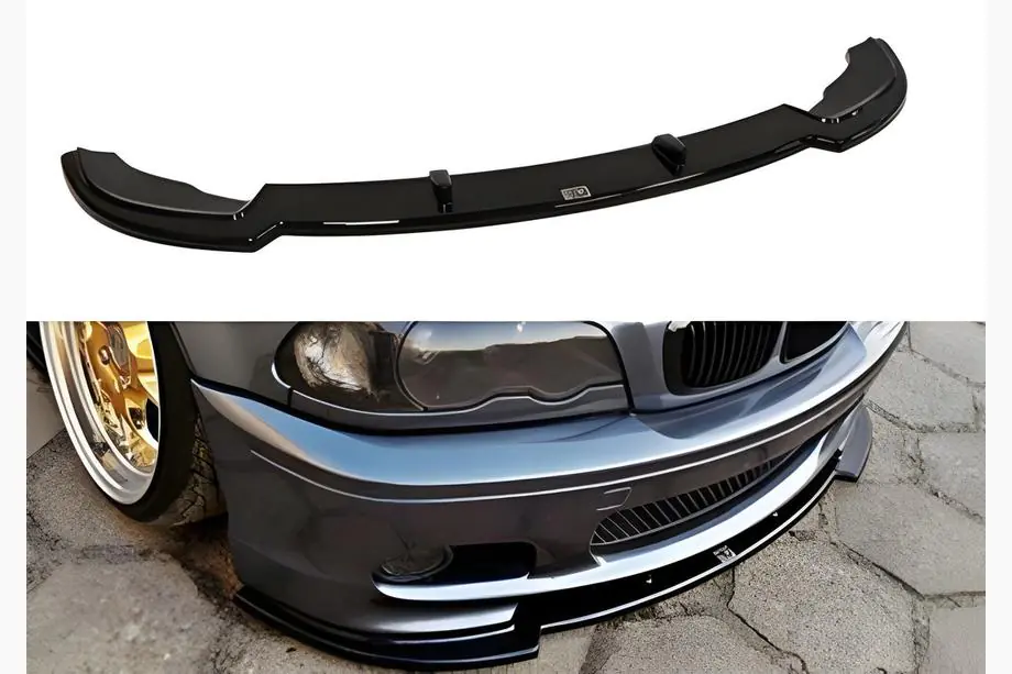 BMW 3-sarja E46 1998–2006 DPT V-1 etulippa (M Sport -malleihin, kiiltävä musta) Kuva 10