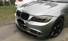 BMW 3-sarja E90/E91 2005–2011 Etupuskurin lip-spoileri DPT V-1 (E90 M-Sport 2008-2011, kiiltävä musta) kuva 1