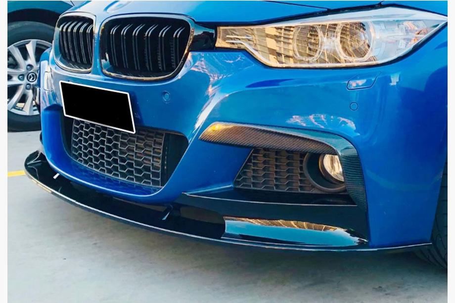 BMW 3-sarja F30/F31 2012–2019 DPT etulipan lisäosa (M Performance, kiiltävä musta) Image