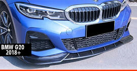 BMW 3-sarja G20/G21 2018– Etulippa DPT V-1 (M Technic, kiiltävä musta) kuva 1