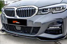 BMW 3-sarja G20/G21 2018– Etupuskurin lip-spoileri DPT V-2 (kiiltävä musta) kuva 1