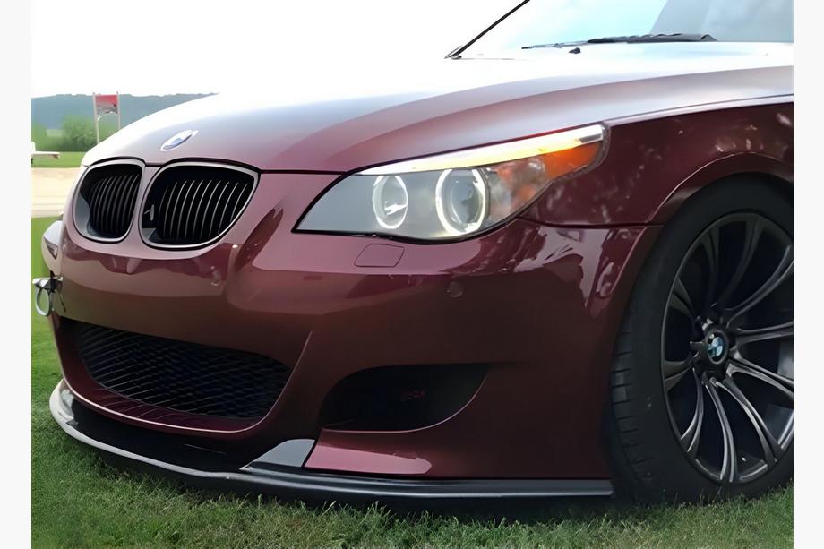 BMW 5-sarja E60/E61 2003–2010 Etulipan spoilerilista DPT (ilman siivekkeitä, M5 Hamann -malliin, kiiltävä musta) Image