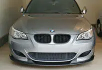 BMW 5-sarja E60/E61 2003–2010 DPT etulippa (siivekkeillä, M5 Hamann, kiiltävä musta) kuva 2