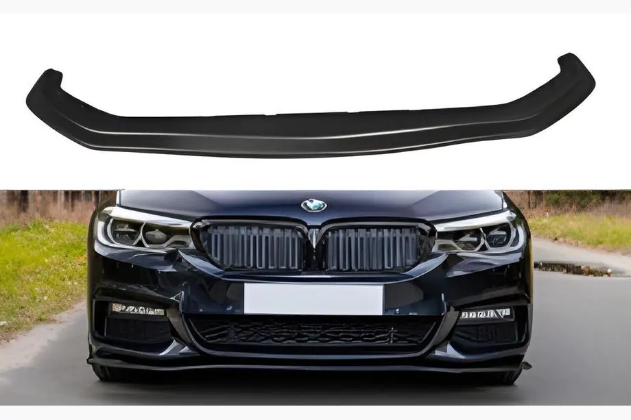 BMW 5-sarja G30/G31 2017–2023 DPT V-2 etupuskurin lip-spoileri (2017-2020, musta kiiltävä) Image