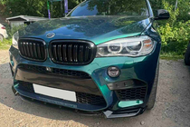 BMW X5 F15 2013–2018 Etupuskurin lip spoiler DPT V-2 (X5M F85, kiiltävä musta) kuva 16