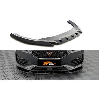 DPT etupuskurin spoilerilippa (Cupra, kiiltävä musta) Seat Leon 2020–