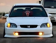 Honda Civic 1995–2001 Etupuskurin lip-spoileri DPT V-1 (musta kiiltävä) kuva 1