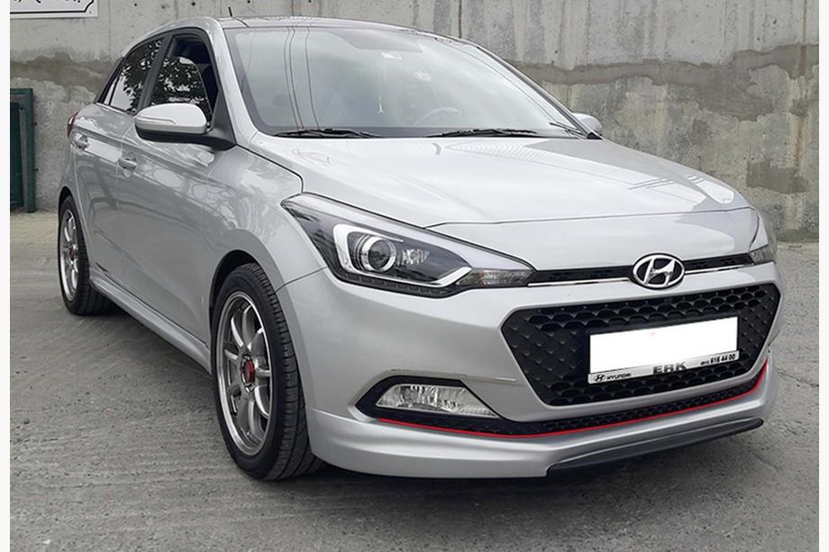 Hyundai I-20 2014–2020 DPT etupuskurin lip-spoileri (kiiltävä musta) Image