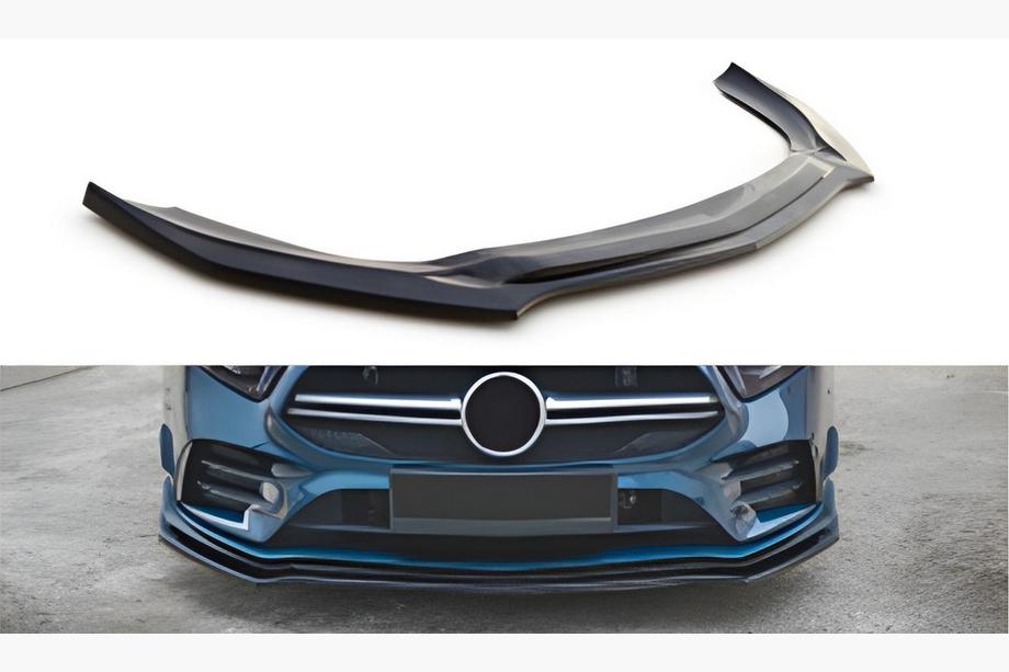 Mercedes A-class W177 2018– Etupuskurin lip-spoileri DPT V-2 (kiiltävä musta) Image