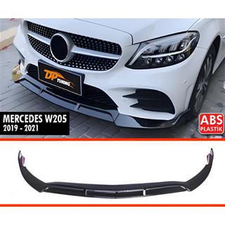DPT etupuskurin lip-spoileri (2019-2021, vain AMG-Line, kiiltävän musta) Mercedes C-сlass W205 2014–2021 kuva 2