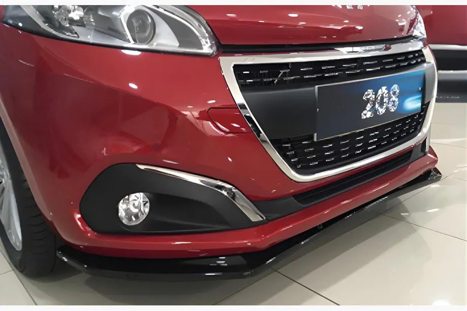 Peugeot 208 2012–2019 DPT etupuskurin lip-spoileri (kiiltävä musta) Image
