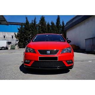 Etupuskurin lip-spoileri DPT V-1 (musta kiiltävä) Seat Ibiza 2010–2017 kuva 1