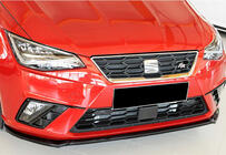 Seat Ibiza 2010–2017 Etupuskurin lip-spoileri DPT V-4 (kiiltävä musta) kuva 3