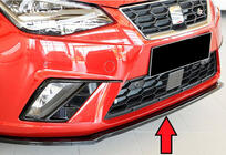 Seat Ibiza 2010–2017 Etupuskurin lip-spoileri DPT V-4 (kiiltävä musta) kuva 4