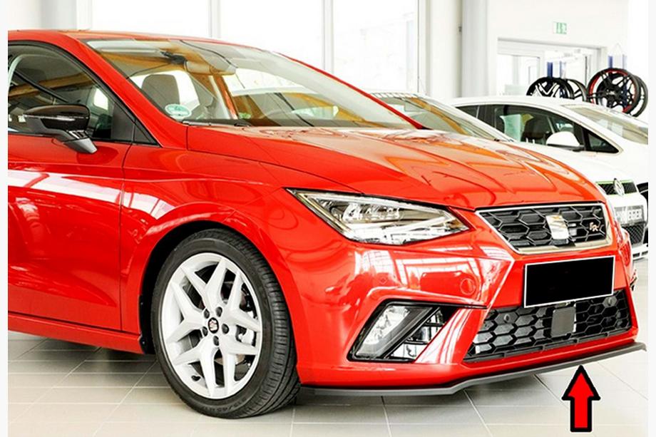 Seat Ibiza 2010–2017 Etupuskurin lip-spoileri DPT V-4 (kiiltävä musta) Image