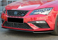 Seat Leon 2013–2020 Etupuskurin lip-splitteri DPT (Cupra, 2017-2020, kiiltävä musta) kuva 1