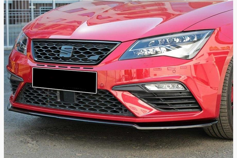 Seat Leon 2013–2020 Etupuskurin lip-splitteri DPT (Cupra, 2017-2020, kiiltävä musta) Image
