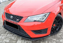 Seat Leon 2013–2020 Etupuskurin lip-spoileri DPT (Cupra, 2013-2016, kiiltävä musta) kuva 1