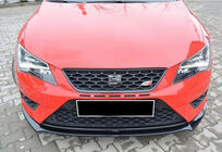Seat Leon 2013–2020 Etupuskurin lip-spoileri DPT (Cupra, 2013-2016, kiiltävä musta) kuva 3