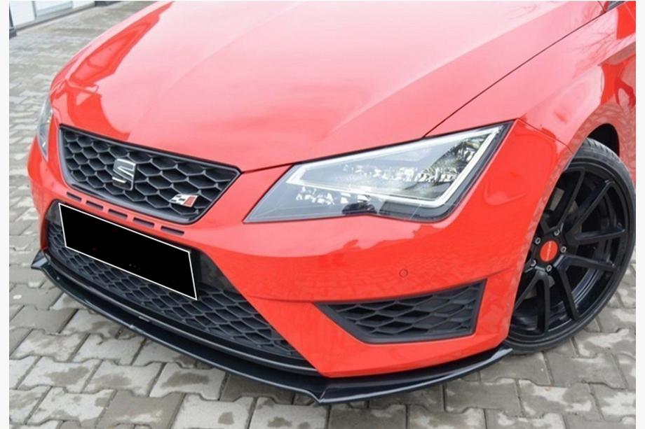 Seat Leon 2013–2020 Etupuskurin lip-spoileri DPT (Cupra, 2013-2016, kiiltävä musta) Image