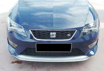 Seat Leon 2013–2020 Etupuskurin lip spoilere DPT V-2 (2013-2016, kiiltävä musta) kuva 3