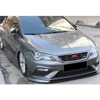 DPT V-2 etupuskurin lip-spoileri (2017-2020, musta kiiltävä) Seat Leon 2013–2020 kuva 1
