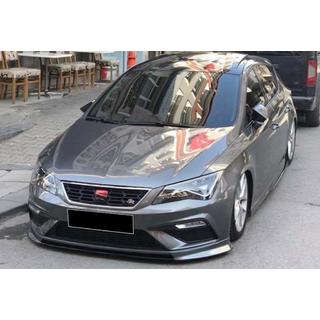 DPT V-2 etupuskurin lip-spoileri (2017-2020, musta kiiltävä) Seat Leon 2013–2020 kuva 2