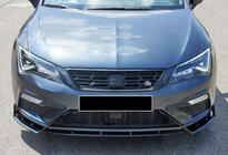 Seat Leon 2013–2020 Etupuskurin lipa DPT V-3 (2017-2020, kiiltävä musta) kuva 3