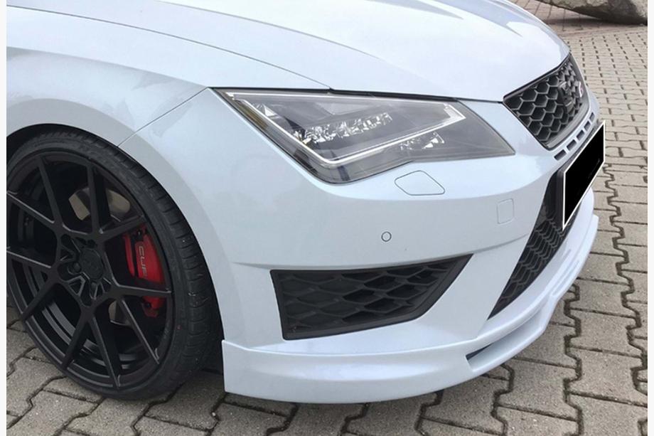 Seat Leon 2013–2020 Etupuskurin lip-spoileri DPT V-5 (2017-2020, kiiltävä musta) Kuva 3