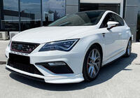 Seat Leon 2013–2020 DPT V-3 etulippa (2013-2016, kiiltävä musta) kuva 3