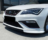 Seat Leon 2013–2020 DPT V-3 etulippa (2013-2016, kiiltävä musta) kuva 1