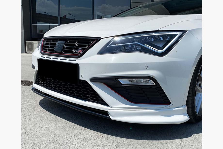 Seat Leon 2013–2020 DPT V-3 etulippa (2013-2016, kiiltävä musta) Image