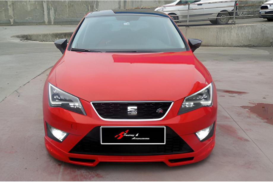 Seat Leon 2013–2020 Etulippa DPT V-4 (2013-2016, kiiltävä musta) Image