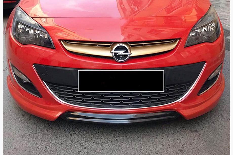 Opel Astra J 2009–2015 Etupuskurin lip-spoileri DPT V-1 (musta kiiltävä) Image